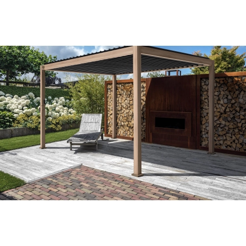 Pergola ogrodowa MIRADOR Premium 111 Delux 3 x 4 m Dąb Wiśniowy